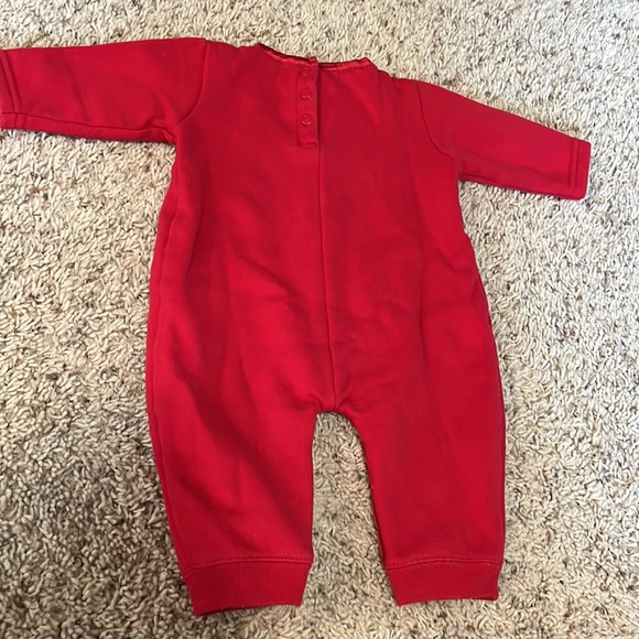 Like new Rudolph 3-6M super warm and cozy fleece long-sleeved one piece for baby - Picture 3 of 3